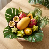Artículo Mango artificial como fruta exótica decorativa para el hogar.