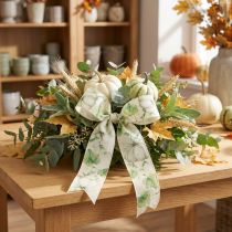 Artículo Cinta de regalo cinta calabaza verde otoño 40mm 15m