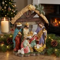 Artículo Belén navideño con figuras Belén navideño 15,5×7×20cm