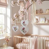 Artículo Corazón decorativo para colgar, corazón elfo colgante decoración 12cm 6pcs