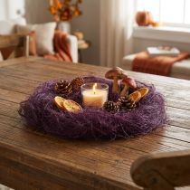 Artículo Fibra de sisal morada para manualidades y decoración, 300 g