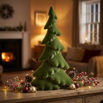 Artículo Decoración para árbol de Navidad Árbol de Navidad abeto flocado verde 76cm