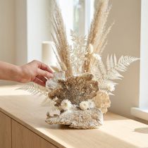 Artículo Esponja de árbol blanqueada (1 kg) - Arreglos florales secos, decoración, manualidades