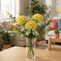 Artículo Cebolla ornamental Allium silvestre artificial amarilla 70cm 3 uds
