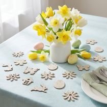 Artículo Dispersión de madera decorativa, piezas dispersas primavera Pascua blanco 2–4cm 64p