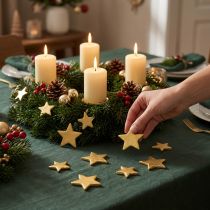 Artículo Estrellas decorativas dispersas mezcla 4-5cm oro mate 72 piezas