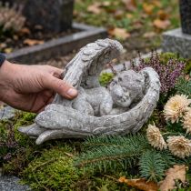 Artículo Ángel decorativo durmiendo con alas figura de ángel tumba 22,5cm