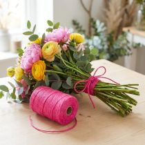 Artículo Cinta de yute cordón de yute cinta yute fucsia Ø2mm 200m