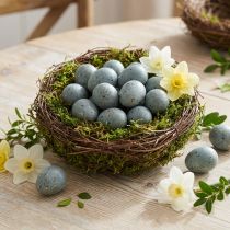 Artículo Decoración de huevos de codorniz gris jaspeado vacío 3cm Decoración de Pascua 50 piezas