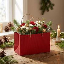 Artículo Bolsas de regalo bolsas de papel rojas con asa 24×12×12cm 6ud