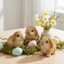 Artículo Pequeño conejito de Pascua de poliresina (9 x 6 x 6,5 cm, 3 unidades)