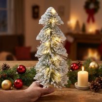 Artículo Mini árbol de Navidad LED abeto navideño cubierto de nieve 40cm