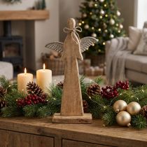 Artículo Decoración navideña deco angel wood H43cm