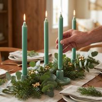 Artículo Velas cónicas PURE Velas Wenzel verde esmeralda 250/23 mm 4 piezas