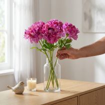 Artículo Flor de ranúnculo artificial, réplica detallada para la decoración de sala de estar y oficina, 55 cm, 6 unidades.