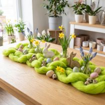 Artículo Fibra de lana para decoración verde intenso 2 m