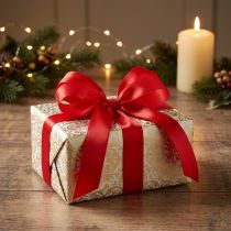 Artículo Cinta de regalo y decoración roja 15mm 50m