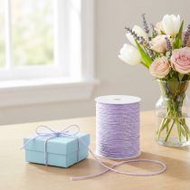 Artículo Cordón con mica cordón decorativo violeta iridiscente 15mm 50m