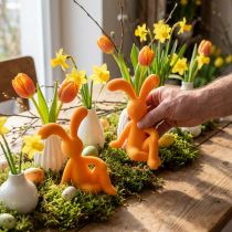 Artículo Conejito de Pascua decorativo de plástico, ideal como decoración y como idea de regalo, 20 cm, 2 piezas