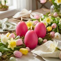 Artículo Vela de huevo primaveral como decoración ideal de mesa Decoración de Pascua e ideas de regalo 9cm 20h 6uds