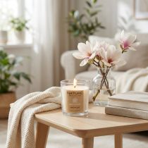 Artículo Vela perfumada en vaso de cera natural Wenzel Candles Magnolia 85×70mm