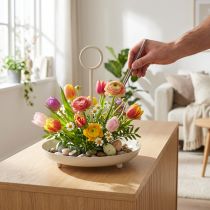 Artículo Cuenco decorativo de metal con asa para diseño de salón moderno y decoración de mesa 31cm