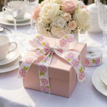 Artículo Cinta de regalo rosas “Ti amo” cinta decorativa romántica 25mm 20m