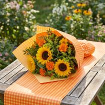 Artículo Papel para puños 37,5 cm Cuadros naranja claro 100 m