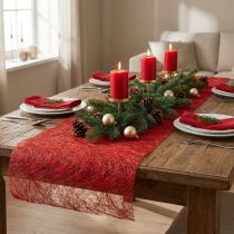 Artículo Camino de mesa Deco polar Sizoweb rojo 30cm 5m