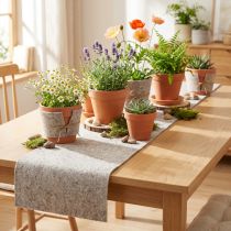 Artículo Cinta de fieltro, cinta para macetas gris-natural 15cm 5m