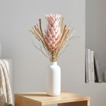 Artículo Flor artificial exótica rosa flor de piña grande 74cm