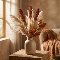 Artículo Flores Secas Sorgo Mijo Naranja Flores Secas 70cm 3pcs
