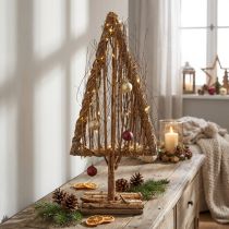 Artículo Decoración de árbol de Navidad de madera decoración de madera ramas enredaderas 27,5x10x60cm