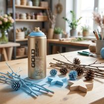 Artículo Pintura en aerosol azul claro Montana Gold Baby Blue 400 ml