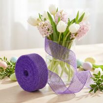 Artículo Cinta de yute morada, 5 cm de ancho, 40 m de largo