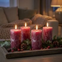 Artículo Velas de pilar con forma de bayas, 60 x 100 mm, juego de 4: decoración atmosférica