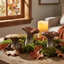 Artículo Figuras decorativas de setas inspiradas en la naturaleza - Varios tonos de marrón, 6,4 cm - Acentos encantadores para el jardín y el hogar - Paquete de 3