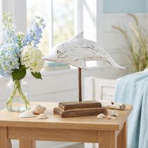 Artículo Decoración de delfines Albasia Maritime decoración de madera blanco 28×6,5×26cm