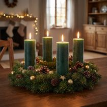 Artículo Velas lisas velas de palo verde oscuro 34x300mm 4 piezas