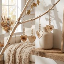 Artículo Corazones de madera colgador decorativo corazones decorativos de madera quemados 8cm 6ud