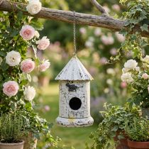 Artículo Pajarera decorativa, decoración colgante decoración de jardín metal H36cm