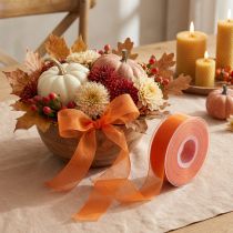 Artículo Cinta de organza cinta de regalo cinta naranja orillo 25mm 50m
