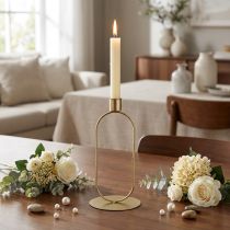 Artículo Candelabro Candelabro ovalado Oro Ø10cm H21cm