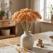 Artículo Milenrama artificial flores artificiales naranja 50cm 5pcs en ramo