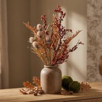 Artículo Plantas artificiales decoración otoñal cardos bayas helecho 65cm manojo