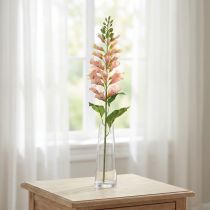 Artículo Flor artificial dedalera salmón con tallo de flor artificial H90cm