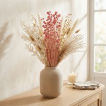 Artículo Flores secas de cardo fresa, rosa antigua, 50 cm, 100 g, flores artificiales decorativas