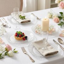 Artículo Plato de cristal antiguo Ø14,5cm 6ud
