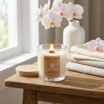 Artículo Vela perfumada en vaso de cera natural Wild Orchid 85×70mm