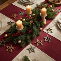 Artículo Decoración dispersa Estrella navideña madera 4 colores Ø4cm 72 piezas